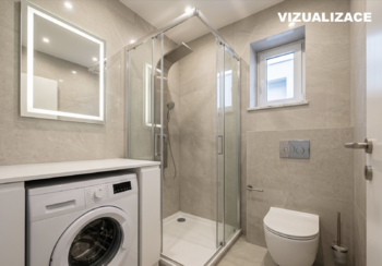 Vizualizace - Koupelna - Prodej domu 62 m², Březová nad Svitavou
