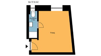 Pronájem bytu 1+kk v osobním vlastnictví 18 m², Praha 4 - Nusle