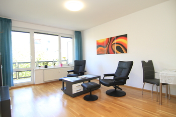 Obývací pokoj - Prodej bytu 2+kk v osobním vlastnictví 51 m², Praha 5 - Hlubočepy