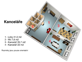 Pronájem kancelářských prostor 87 m², Turnov