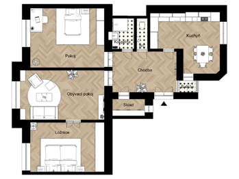Pronájem bytu 3+1 v osobním vlastnictví 105 m², Praha 3 - Vinohrady
