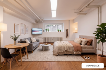 Vizualizace - Pronájem bytu 2+kk v osobním vlastnictví 32 m², Praha 2 - Nové Město