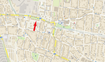 mapa - Pronájem bytu 1+kk v osobním vlastnictví 21 m², České Budějovice