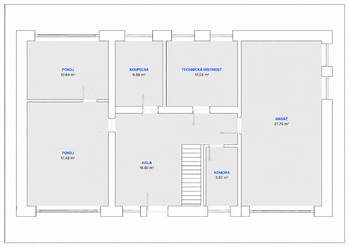 PŮDORYS 1NP - Prodej domu 189 m², Brandýs nad Labem-Stará Boleslav