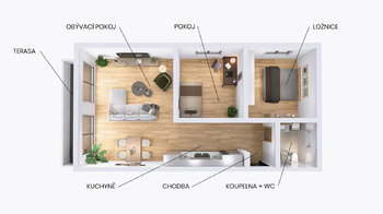 Prodej bytu 3+kk v osobním vlastnictví 63 m², Velké Meziříčí