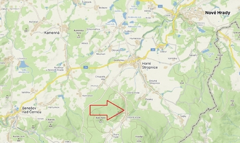 Prodej pozemku 1355 m², Horní Stropnice