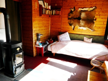 Pokoj s kamny, které vyhřejí celou chatu. - Prodej chaty / chalupy 54 m², Samopše