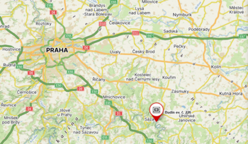 Poloha chaty vzhledem k Praze. - Prodej chaty / chalupy 54 m², Samopše