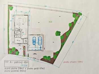 Návrh RD- patrový dům - Prodej pozemku 941 m², Nová Ves pod Pleší