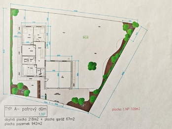 Návrh RD - patrový dům - Prodej pozemku 941 m², Nová Ves pod Pleší