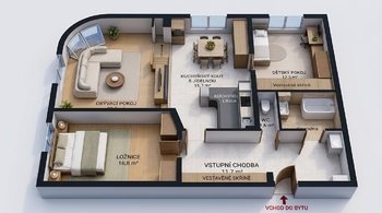 Pronájem bytu 3+kk v osobním vlastnictví 99 m², Praha 3 - Vinohrady