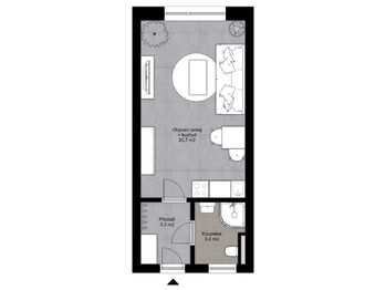 Prodej bytu 1+kk v osobním vlastnictví 28 m², Ostrov