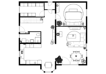 půdorys - Prodej domu 164 m², Sulice