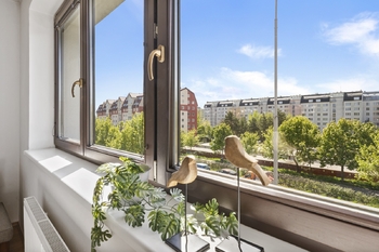 obývácí pokoj-výhled - Prodej bytu 2+kk v osobním vlastnictví 44 m², Brno
