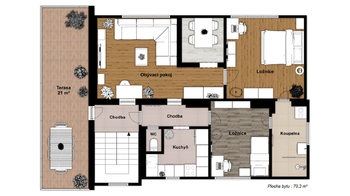 Prodej bytu 3+1 v osobním vlastnictví 71 m², Praha 6 - Suchdol