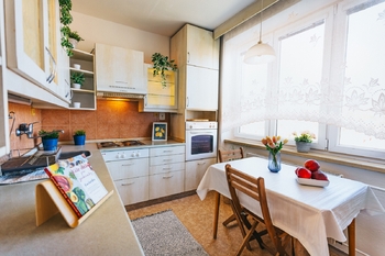 kuchyně vstup - Prodej bytu 2+1 v osobním vlastnictví 57 m², Velké Meziříčí 