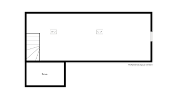 Půdorys - půda - Prodej domu 76 m², Vlašim