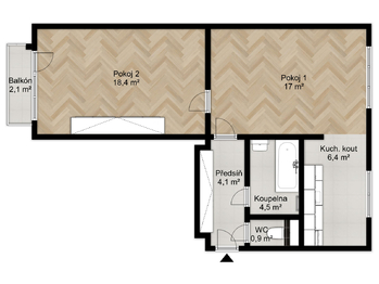 Prodej bytu 2+1 v osobním vlastnictví 53 m², Plzeň