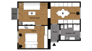 Prodej bytu 2+1 v osobním vlastnictví 47 m², Chomutov