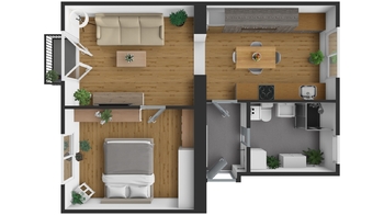 Prodej bytu 2+1 v osobním vlastnictví 47 m², Chomutov