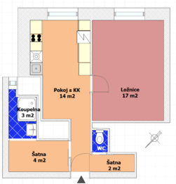 Prodej bytu 2+kk v osobním vlastnictví 42 m², Praha 4 - Nusle