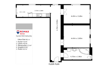 Prodej bytu 2+1 v osobním vlastnictví 66 m², Karlovy Vary
