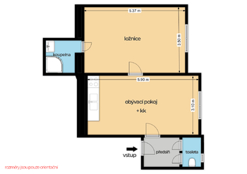 Prodej bytu 1+1 v osobním vlastnictví 45 m², Praha 6 - Břevnov