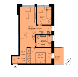 Pronájem bytu 3+kk v osobním vlastnictví 58 m², Fryšták