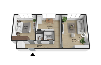 Prodej bytu 2+1 v osobním vlastnictví 54 m², Aš