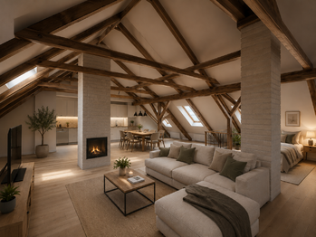 vizualizace podkroví  - Prodej domu 414 m², Březnice