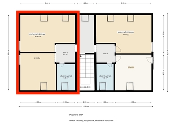 Pronájem bytu 2+kk v osobním vlastnictví 53 m², Praha 9 - Horní Počernice