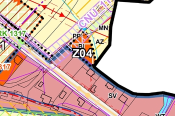 Výřez územního plánu - Prodej pozemku 2322 m², Nespeky