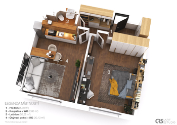 Prodej bytu 2+kk v osobním vlastnictví 51 m², Praha 10 - Záběhlice