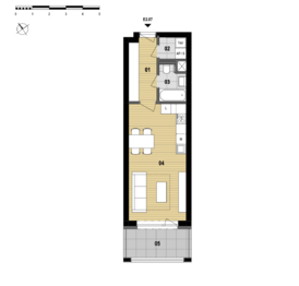 Pronájem bytu 1+kk v osobním vlastnictví 37 m², Chýně