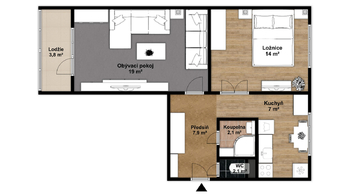 Prodej bytu 2+1 v osobním vlastnictví 51 m², Kadaň