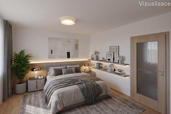 velká ložnice vizualizace - Prodej bytu 3+kk v osobním vlastnictví 88 m², Benešov