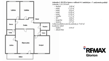 Prodej bytu 4+1 v osobním vlastnictví 76 m², Most
