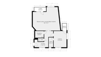 půdorys - Prodej bytu 2+kk v osobním vlastnictví 78 m², Praha 10 - Záběhlice