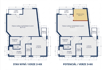 Prodej bytu 3+kk v osobním vlastnictví 78 m², Praha 10 - Záběhlice