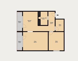 Prodej bytu 2+1 v osobním vlastnictví 51 m², Brno