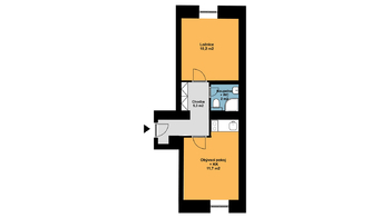 Pronájem bytu 2+kk v osobním vlastnictví 30 m², Praha 6 - Břevnov