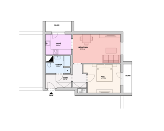 Pronájem bytu 2+1 v osobním vlastnictví 58 m², Příbram