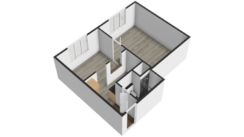 půdorys - Pronájem bytu 2+kk v osobním vlastnictví 35 m², Kaznějov