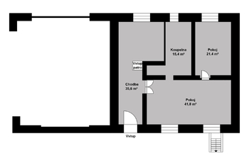 Orientační půdorys přízemí - Prodej zemědělského objektu 236 m², Vilémov