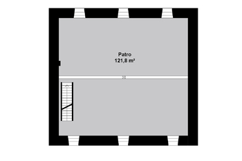 Orientační půdorys půdy - Prodej zemědělského objektu 236 m², Vilémov