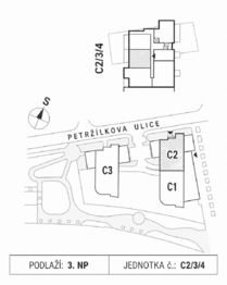 Pronájem bytu 2+kk v osobním vlastnictví 53 m², Praha 5 - Stodůlky