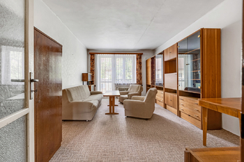 Obývací pokoj - Prodej bytu 2+1 v osobním vlastnictví 58 m², Příbram 