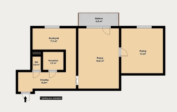 Prodej světlého bytu s balkonem, 56 m², Tovární, Olomouc – Hodolany - Prodej bytu 2+1 v osobním vlastnictví 56 m², Olomouc