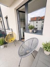 Balkon - Pronájem bytu 1+kk v osobním vlastnictví 34 m², Praha 9 - Letňany