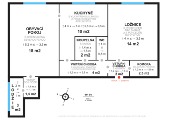 Pronájem bytu 2+1 v družstevním vlastnictví 55 m², Litvínov
